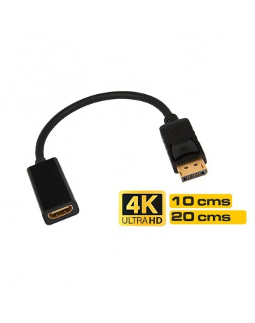 ADAPTADOR DISPLAYPORT MACHO/HDMI HEMBRA 0.20M NEGRO